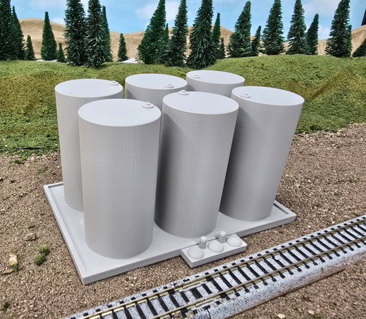 N Scale Storage Terminal Tanks Basic