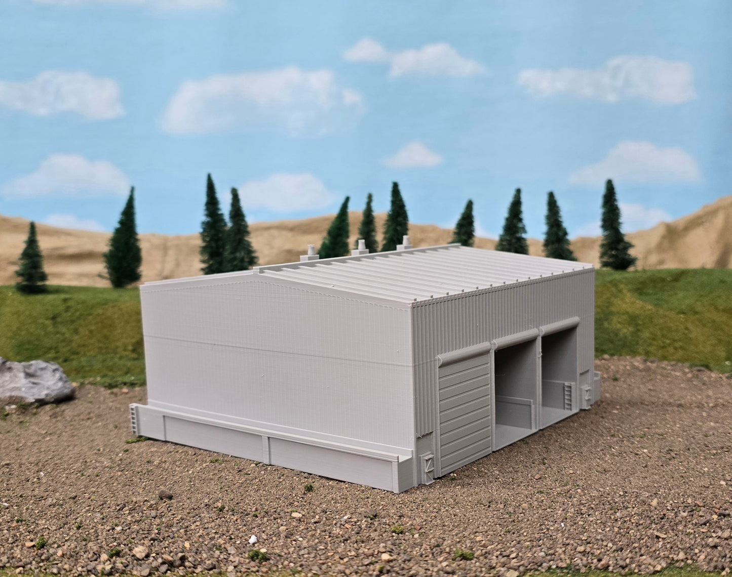 N Scale 5 Bay Train Parking Shed