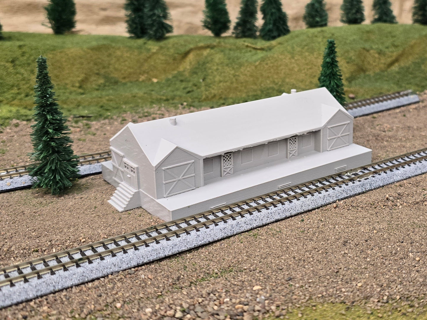 Z scale Train station: Moving People and Goods