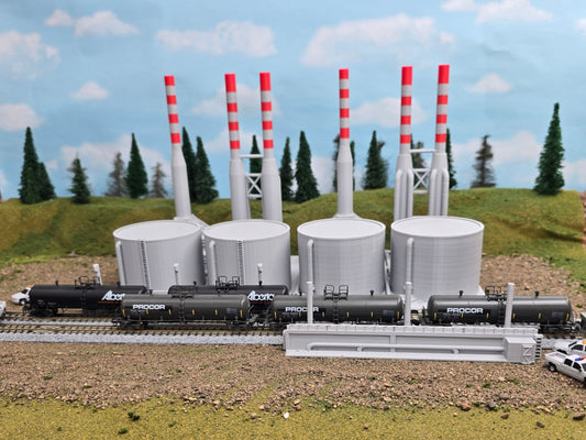 N Scale Oil Refinery: Industrial Refining Excellence