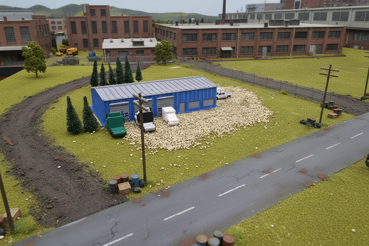 N scale Tire shop / Machine shop in color