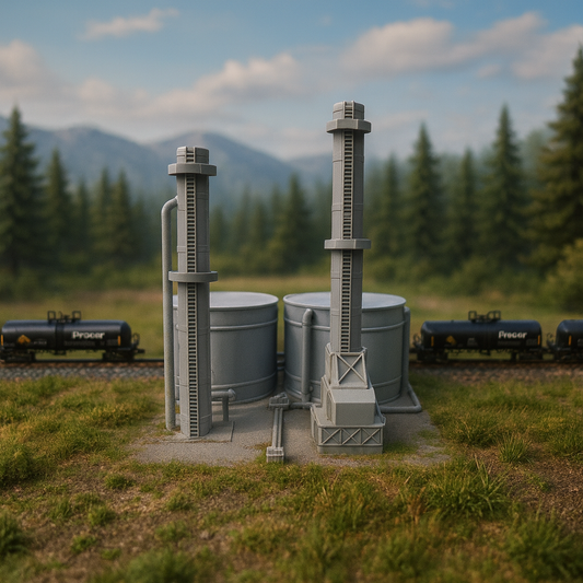 N Scale Oil Refinery: Industrial Refining Excellence - New for 2026