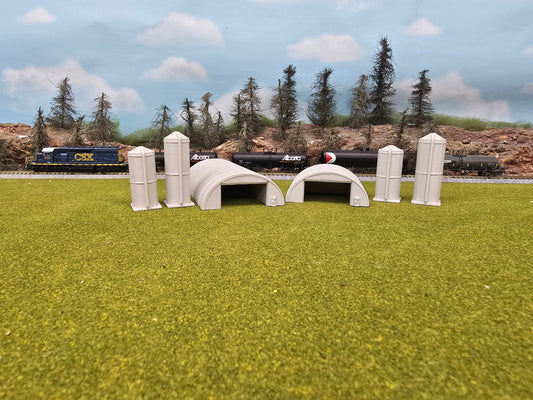 N scale rural agricultural logistics yard