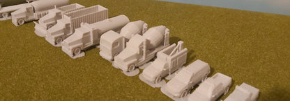 N Scale 14 Piece Service Truck Package by Wapiti - Perfect for Model Train Layouts