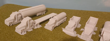 N Scale 14 Piece Service Truck Package by Wapiti - Perfect for Model Train Layouts