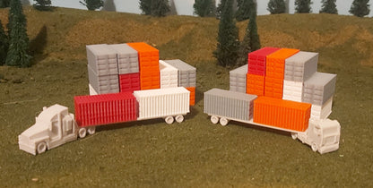 N Scale Generic Cargo 20' containers generic model 30 pack