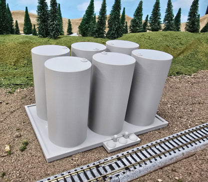 N Scale Storage Terminal Tanks Basic