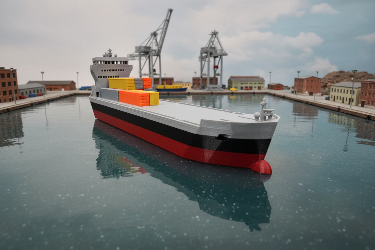 Container Ship Diorama Background