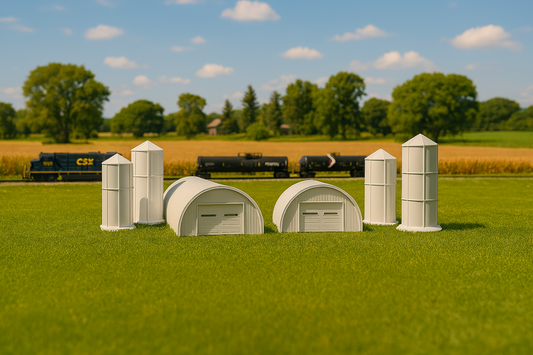 N scale rural agricultural logistics yard