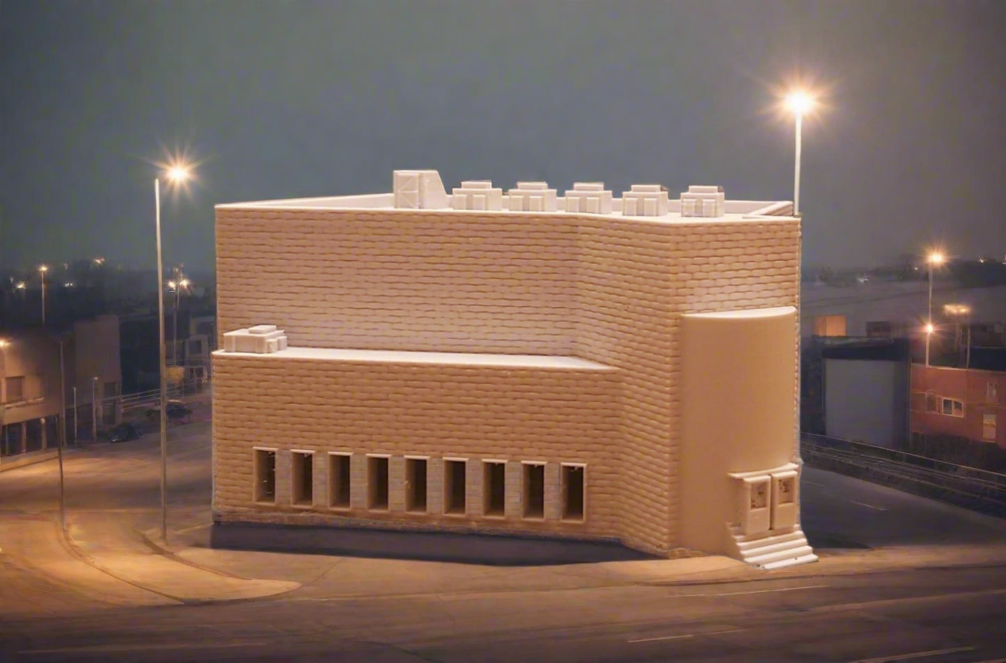 Z Scale Multi-Use Industrial Building