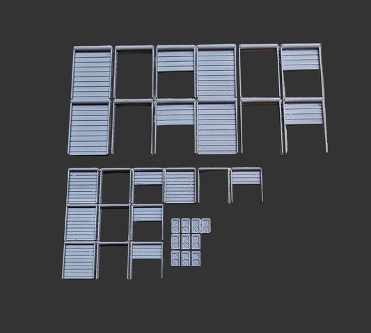 Set of model building doors 