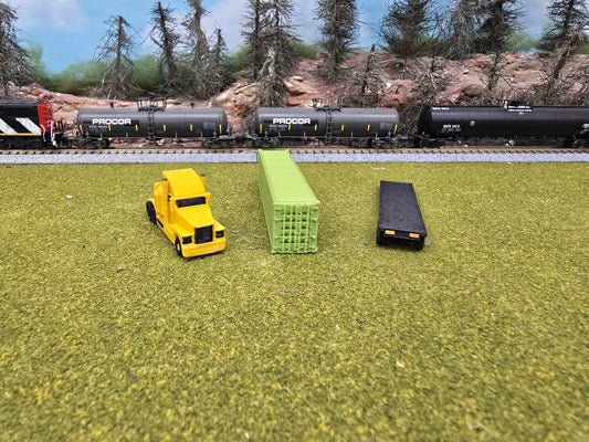N scale Semi truck with 40" Container