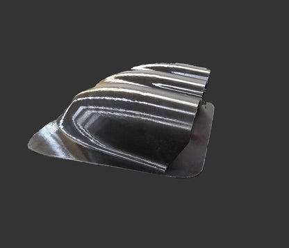 Car interior with a carbon fiber pattern on the dashboard