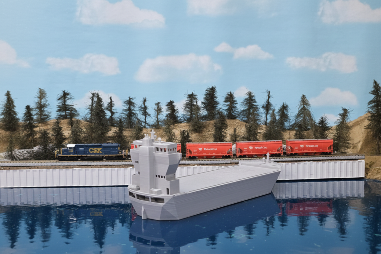 back of cargo ship
