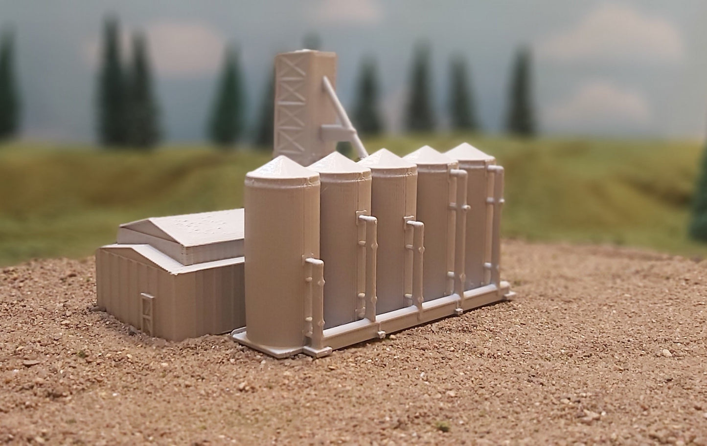 N Scale Seed/Grain/Feed Manufacturing Plant Model - Being Discontinued
